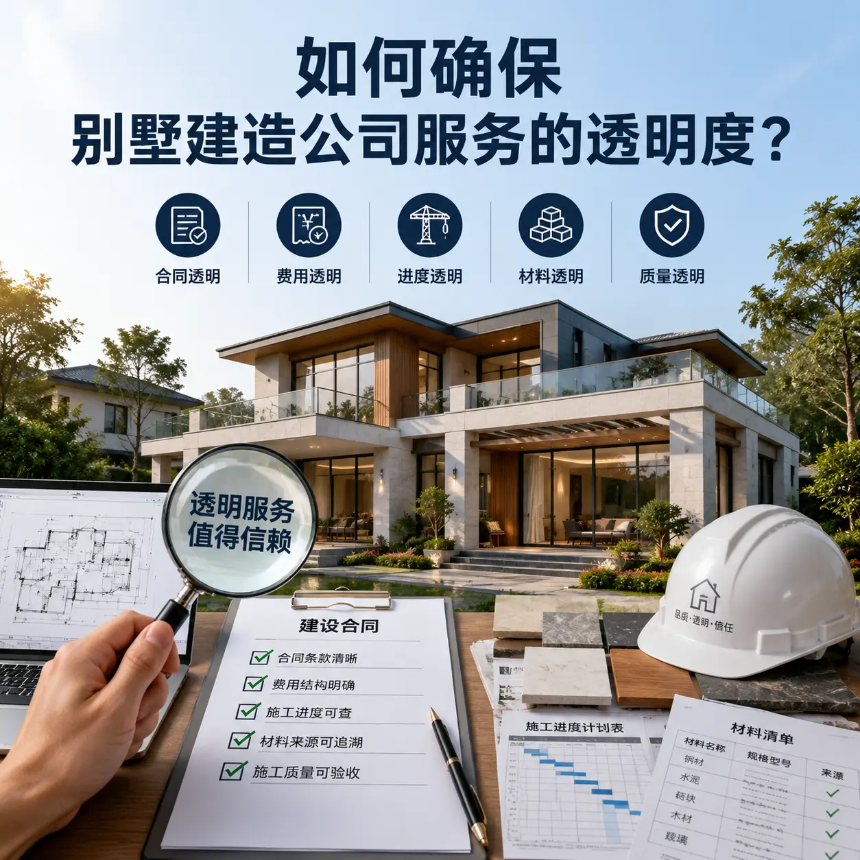 在 普定 如何确保别墅建造公司服务的透明度？
