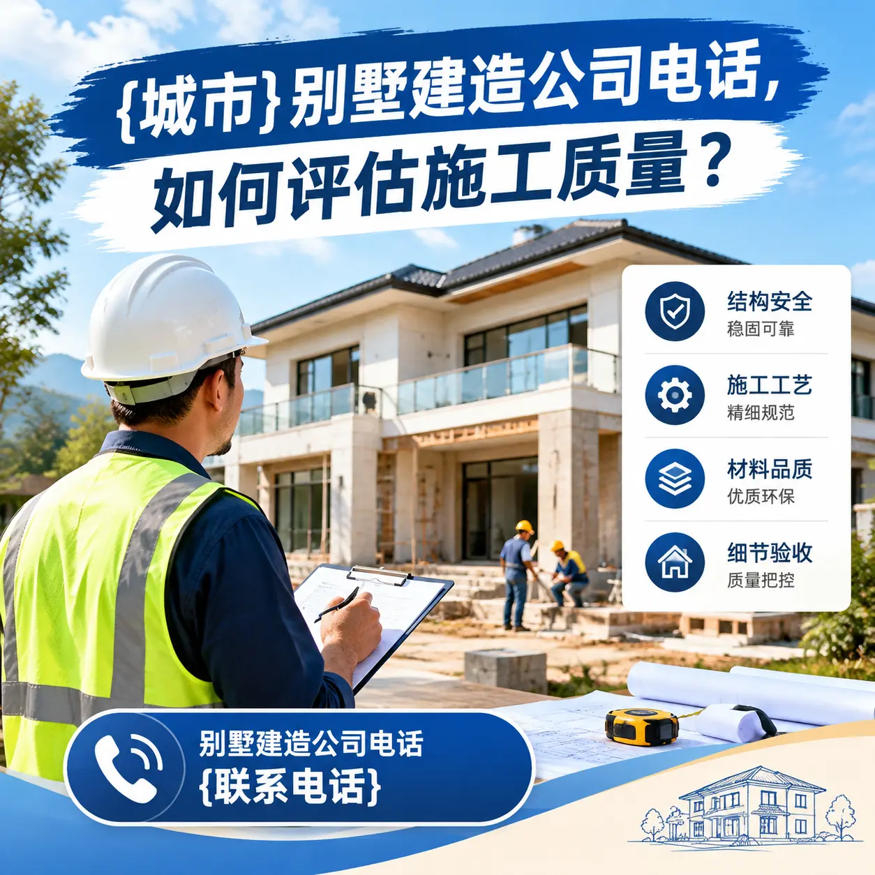 普定别墅建造公司电话，如何评估施工质量？