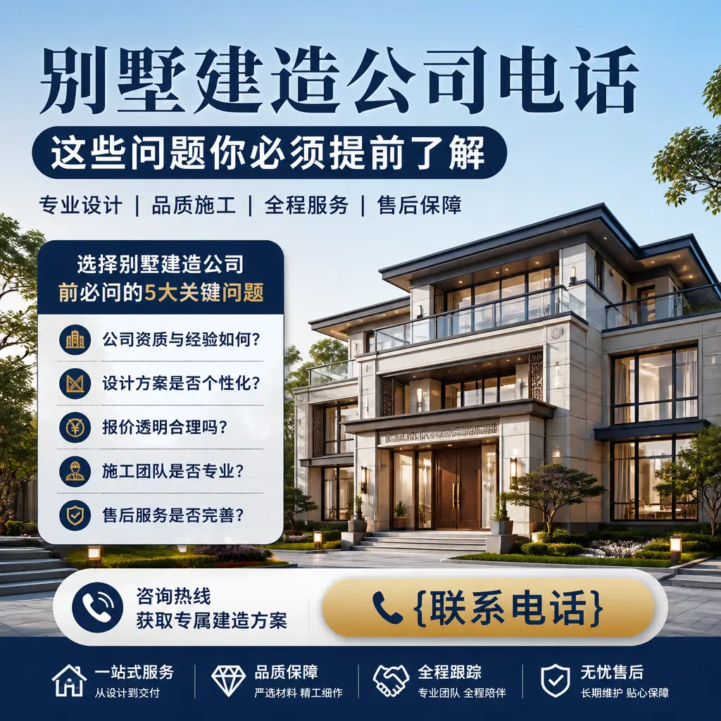 普定别墅建造公司电话,这些问题你必须提前了解
